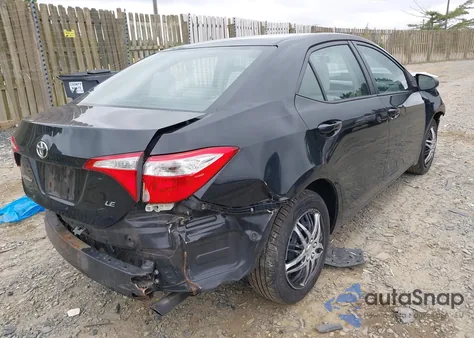 2015 Toyota Corolla Le z USA, uszkodzony, nr VIN 2T1BURHE2FC305791